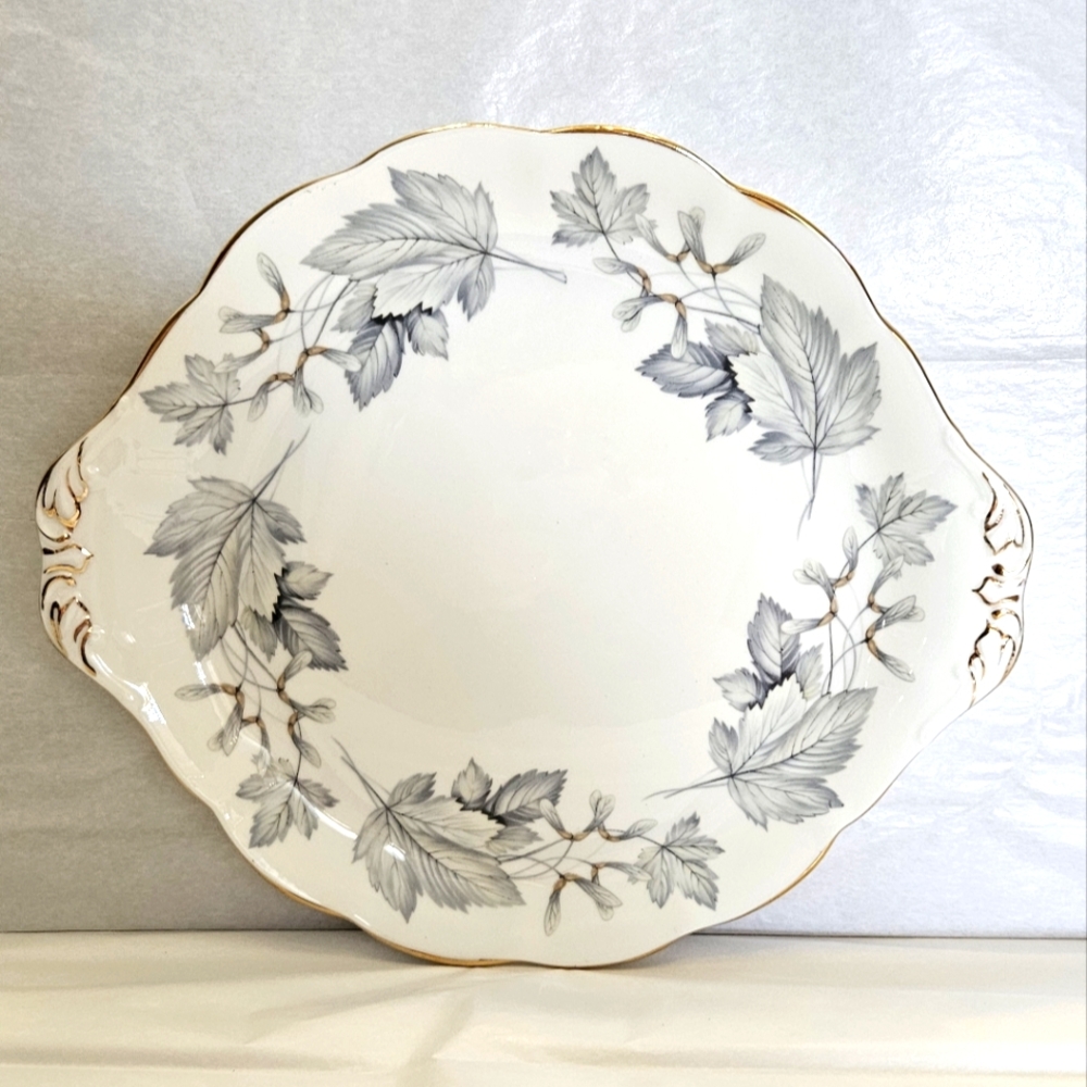 "Silver Maple" Cake Plate by Royal Albert.